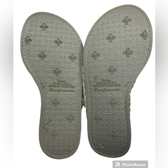 Dearfoams Flip Flop Plush Furry Lined Memory Foam House Shoe Slipper Small 5-6 - Picture 6 of 10